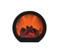 Kisbeibi Flame Effect Lantern, Outdoor Table Fireplace, USB Rechargeable Artificial Fireplace Lantern, Artificial Fireplace Lamp with Touch Switch
