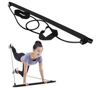 Kisbeibi Pilates Bar Kit with Resistance Bands, At Home Workout Equipment Resistance Bands with Bar Pilates Kit Multifunctional Pilates Bar for Women & Men Gym Pilates Yoga Fitness(Black)