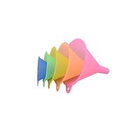 Kisbeibi Plastic Funnel, Rainbow Kitchen Funnels for Filling Bottles or Containers, Small Funnel Sets, 1 Set - 5 Cooking Funnels for Transferring Liquid, Fluid and Dry Ingredients