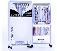 Kiseely Clothes Dryer, Portable Drying Machine with Timer, 60inch Laundry Drying Wardrobe with Large Capacity, Electric Dryer/Rack for Home | Appartments (Grey FN8)