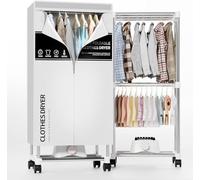 Kiseely Clothes Dryer, Portable Drying Machine with Timer, 60inch Laundry Drying Wardrobe with Large Capacity, Electric Dryer/Rack for Home | Appartments (Grey BH3)