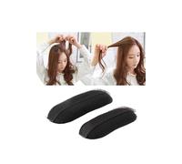 KISHMEHAR 2 Pairs (Pack of 4 pcs) Black Sponge Volume Bump Inserts Bump It Up Hair Clip Insert Hair Styling Tool Bun Maker Hair Accessories For Girls/Women