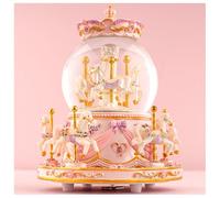 KISIVE Snow Globe You are My Sunshine Music Box Daughter Birthday Gifts for Women Girls Friend Sister, Christmas Xmas Valentine Snow Globe Granddaughter Carousel Horse Music Box Gifts