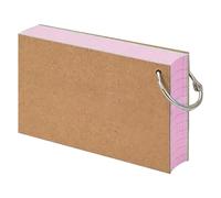 kiskick Index Cards,Study Cards,Colored Index Cards Flash Cards with Metal Ring Smooth Writing Thickened Paper No Ink Bleeding Notecards Ruled Study Cards for Office and School Pink