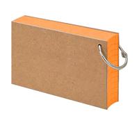 kiskick Index Cards,Study Cards,Colored Index Cards Flash Cards with Metal Ring Smooth Writing Thickened Paper No Ink Bleeding Notecards Ruled Study Cards for Office and School Orange