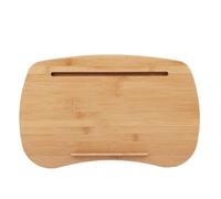 kiskick Lap Desk for Laptop with Cushion Bamboo Bed Table Portable Laptop Desk for Couch Bed Desk for Laptop Laptop Tablet Folding Desk Laptop Knee Tray Comfy with Soft Wrist Pad B