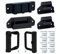 KISKIZ Retractable Baby Gate Replacement Parts (Black) - Retractable Dog Gate Hardware Full Set Wall Mounting Accessories with Brackets Anchors and Screws