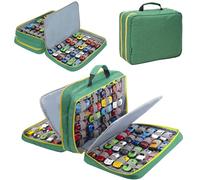 KISLANE 96 Toy Cars Storage Case - Compatible with Matchbox Cars & Small Dolls (Bag Only) - Green