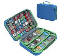 KISLANE Car Storage Case Organizer for 48 Vehicles - Portable 1:64 Scale Die-Cast Collection Carrying Case with Elastic Slots, Travel Storage Bag for Collectors (Blue 2)