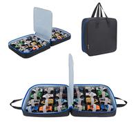 KISLANE Carrying Case for 24 Monster Jam Trucks, Toy Truck Storage Compatible with 24 Monster Jam Trucks, Holding for 1:64 Scale Monster Jam Trucks (No Accessories Included)