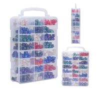 KISLANE Dice Box with Removable Dividers Holding up to 830 Dices, Dnd Dice Box with Handle Great for Dice Collectors or RPG D&D Games (Tranparent)
