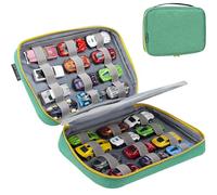 KISLANE Storage Case for 24 Toy Cars, Compatible with Matchbox Cars, Mini Toy, Storage for Children - Bag Only, Green, Bag