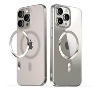 KISMER for MagSafe Sticker, 2 Pack Magnetic Ring, Universal Magnetic Wireless Charger Conversion Kit for iPhone 16/15/14/13/12/11 Pro Max Mini, Galaxy S24/S23and More,Ti-Natural