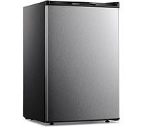 Kismile 3.0 Cu.ft Reversible Single Door Compact Freezer, Removable Shelves, Mini Freezer with Adjustable Thermostat for Home/Kitchen/Office (3.0 cu.ft, Stainless Steel)