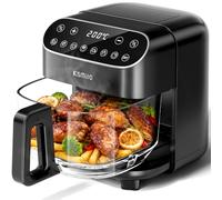 Kismile 4.7L Glass Air Fryer with Visible Basket, 8 Preset Modes, 1500W