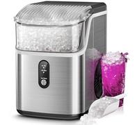 Kismile Nugget Ice Maker - Pebble Ice Machine with Chewable Ice, 35lbs/Day, One-Click Operation, Self-Cleaning