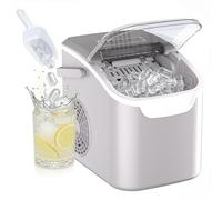 Kismile Portable Ice Maker Machine, 8 Ice Cubes in 6 Mins, 26lbs/24H, Grey