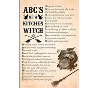 kisoyo Abc'S Of A Kitchen Witch Witch Witchery Witches Witches Magic Knowledge Magic Lover Gift Witch Look Reproduction Metal Tin Sign Vintage Tin Sign 8x12inch