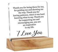 kisoyo Appreciation Gift Thank You Gifts, Thank You for Being There for Me Desk Decor Thoughtful Acrylic Desk Plaque Sign With Wood Stand Home Office Desk Sign Keepsake Present