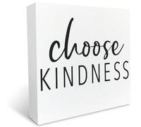 kisoyo Choose Kindness Wood Box Sign Desk Decor Home Office Cubicle Shelf Decoration 5x5 Inches
