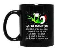 kisoyo Cup of Fuckoffee One Splash of No One Cares Funny Ceramic Coffee Mug - 11oz