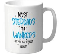 kisoyo Father's Day Mug Most Step Dad are wankers Mug for New Dad Daughter Mug Son Christmas Mug for dad
