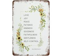 kisoyo Fruit Of The Spirit Verse Metal Wall Art Metal Signs For Decor Vintage Wall Decor Vintage Tin Sign Posters Coffee Funky Decor Bar Signs For Home Bar Gift For Women Men 8x12 Inch