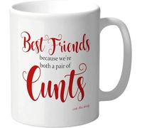 kisoyo Little Miss Cunty Mug Best Friends Because We're Both A Pair of Cunts Novelty 11oz Ceramic Coffee Mug Tea Cup