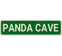 kisoyo Metal Sign PANDA CAVE Vintage Signs Retro Tin Signs Art Plaque Aluminum Sign for Bedroom Kitchen Garden Wall Bar Club Coffee Hanging Sign Home Decor 4x16 Inch