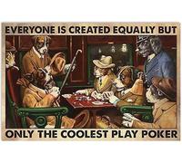 kisoyo Metal Tin Signs Vintage Aluminum Dogs Playing Poker Only The Coolest Play Poker For Bars Club Restaurants Cafes Pubs Vintage Wall Decor Decorative 8x12 inch