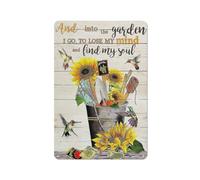 kisoyo Metal Tin Signs Vintage Aluminum Into Garden Gardening I Go To Lose Mind For Home Coffee Garden Bedroom Wall Decor 8x12 Inches