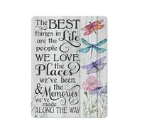 kisoyo Metal Tin Signs Vintage Aluminum The Best Things In Life Are The People We Love For Home Coffee Garden Bedroom Wall Decor 12x16 Inches