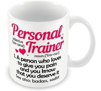 kisoyo Mug Gift for Personal Trainer - Personal Trainer 1 A Person Who Loves to Give You Pain and You Know That You Deserve It See Also Badass, Sadist.