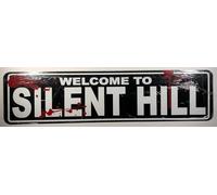 kisoyo Retro Metal tin Sign Welcome to Silent Hill Bloody Metal Sign for Cafes Bars Pubs Shop Wall Decoration Funny Retro Signs 16x4 Inch