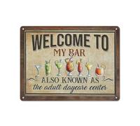 kisoyo Rustic Metal Tin Sign Bar Signs Wall Decor Rustic Kitchen Wall Art Juice Pictures Country Wall Art for Home Bedroom Living Room Wall Decor 12x16 Inch