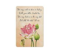 kisoyo Rustic Metal Tin Sign Maya Angelou Still I Rise Lotus Poster, Black Leaders Vintage Poster, Feminism Women Rights Poster Novelty Home Wall Decor 8x12 Inch
