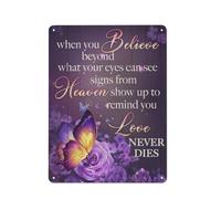 kisoyo Rustic Metal Tin Sign When You Believe Beyond What Your Eyes Can See Signs Novelty Farmhouse Wall Plaque Home Decor for Living Room,Bedroom,Porch 12x16 Inch