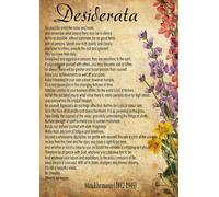 kisoyo Rustic Retro Metal Tin Sign Inspirational Poem Print Literary Poster Desiderata Art Motivational Wall Decor Inspirational Sign Vintage Home Poster 8x12inch
