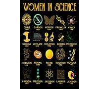 kisoyo Rustic Tin Metal Sign Women in science poster, Science Teacher Gift, Feminist Poster, Women In Science Wall Art, Science Teacher, Women Scientists Home Wall Decor 12x16inch