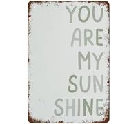 kisoyo Sage Green Decor Wall Art Metal Tin Sign Boho Print for Room Playroom You Are My Sunshine Rainbow Poster Vintage Aluminum Sign for Home Coffee Wall Decor 8x12 Inch