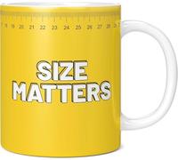 kisoyo Size Matters Giant Mug, Extra Large Jumbo Novelty Tea or Coffee Cup - Ceramic Coffee Mug Cup, Gift for Men or Women, Extra Large and Giant Mug Available, 11oz White Mug