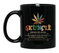 kisoyo Skuncle Definition Like a Regular Uncle but More Chill-Smells Like Weed Vintage Funny Ceramic Coffee Mug - 11oz