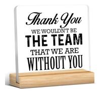 kisoyo Thank You Gift for Team, Coworkers Gifts for Men Women, Team Appreciation Gift, We Wouldn't Be the Team That We Are Without You Acrylic Desk Sign Office Decor 4x4 Inch