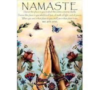 kisoyo Vintage Metal Tin Sign Namaste Poster I Honor The Place In You In Which The Entire Universe Dwells I Honnor The Place In You Which Is Of Love Of Truth Of Light Home Wall Decor 8x12 Inch
