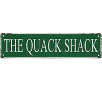 kisoyo Vintage Metal Tin Sign The Quack Shack Tin Sign, 4x16 Inch Vintage Aluminum Sign Man Cave Bar Home Wall Decoration