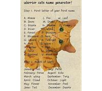 kisoyo Vintage Metal Tin Sign warrior cats name generator Novelty Metal Sign for Home Kitchen Bathroom Parlor Courtyard Wall Decor 8x12 Inch