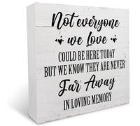 kisoyo Wedding Sign Remembrance in Loving Memory Wood Box Plaque Tabletop Sign We Know You Would Be Here Today Sign Decorative Desk Wall Decor 5x5 Inches