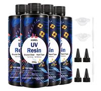 KISREL UV Resin 1000g - Upgraded Hard Type Crystal Clear Ultraviolet Curing UV Epoxy Resin for Craft Jewelry Making