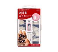 KISS 100 Full-Cover Manicure Kit, Long Length Long Stiletto Fake Nails, Longer Lasting, 10 Sizes with Maximum Speed Nail Glue