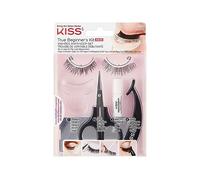 KISS 101 Lash Kit Beginner DIY Eyelash Kit with 1 pair of False Lashes, Measuring Tool, Scissors, Lash Glue, EZ-Angle Applicator, and Mini Mirror
